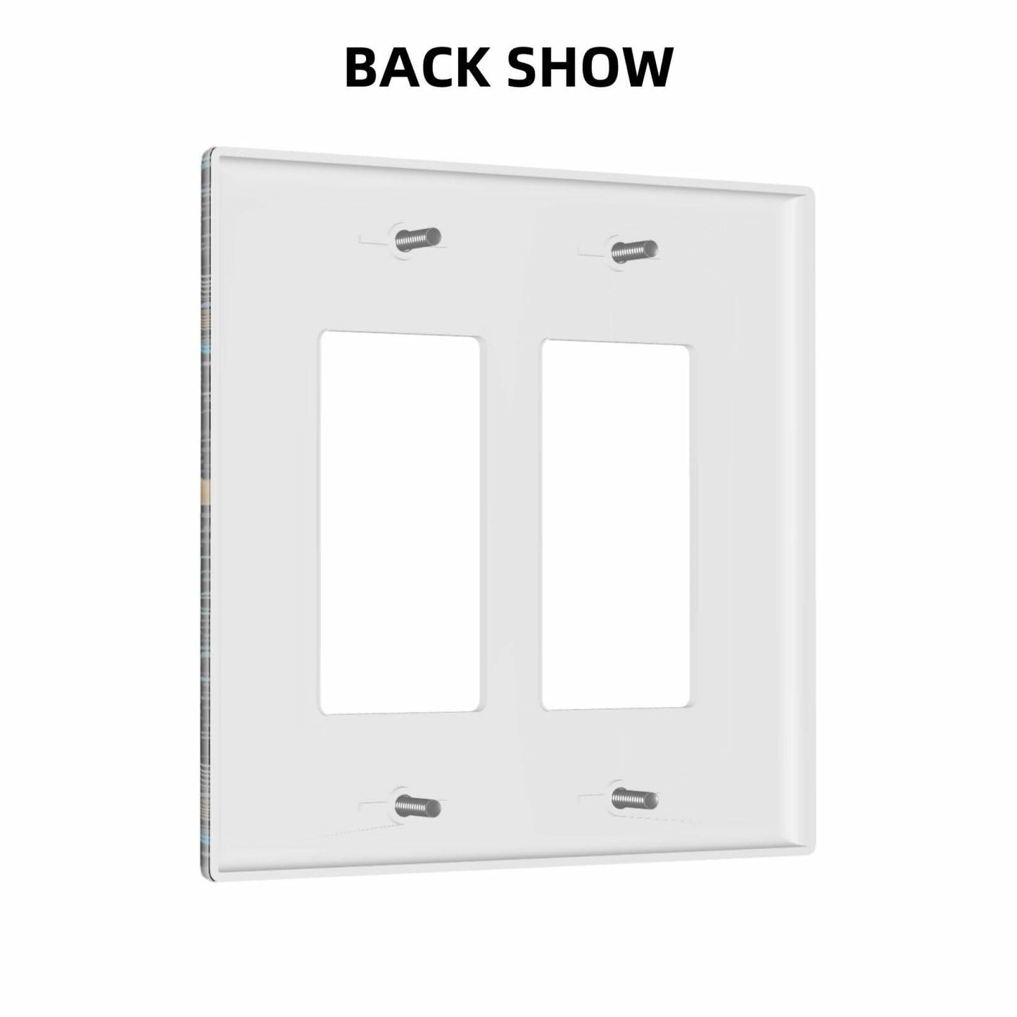 Thsanju Morris Tropical Leaf Double Rocker 2 Gang Switch Cover Dark Green Blue