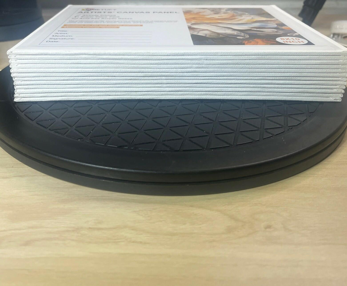 Simetufy Artists' Canvas Panel Oil Acrylic Painting 8x10in 12-Pack Primed Cotton