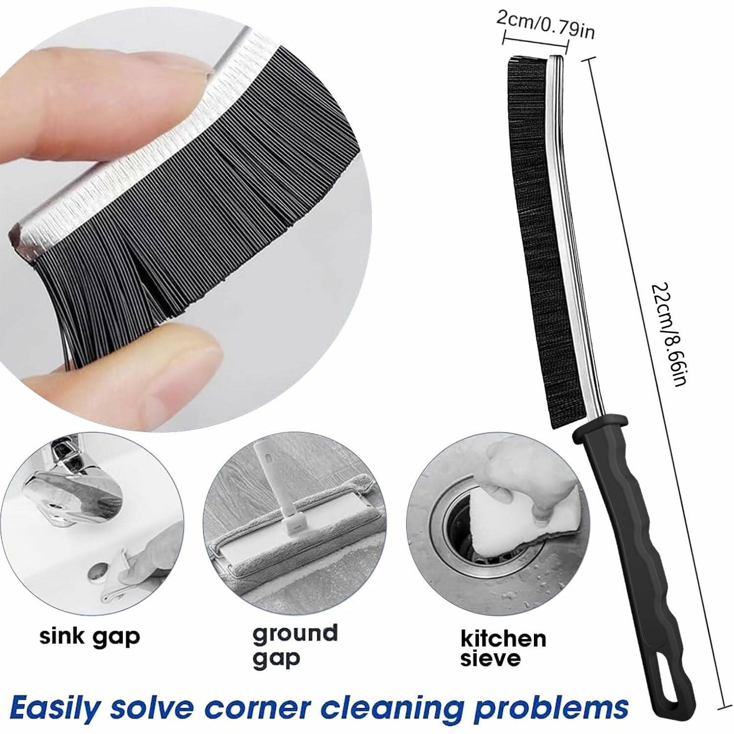 AUDELN Crevice Cleaning Brush 6pcs Hard Bristle Shower Bathroom Tools