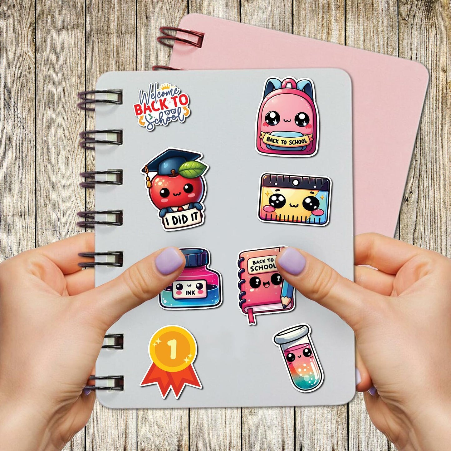 WESILY 50 PCS Summer Teacher Reward Waterproof Vinyl Stickers Cute Beach