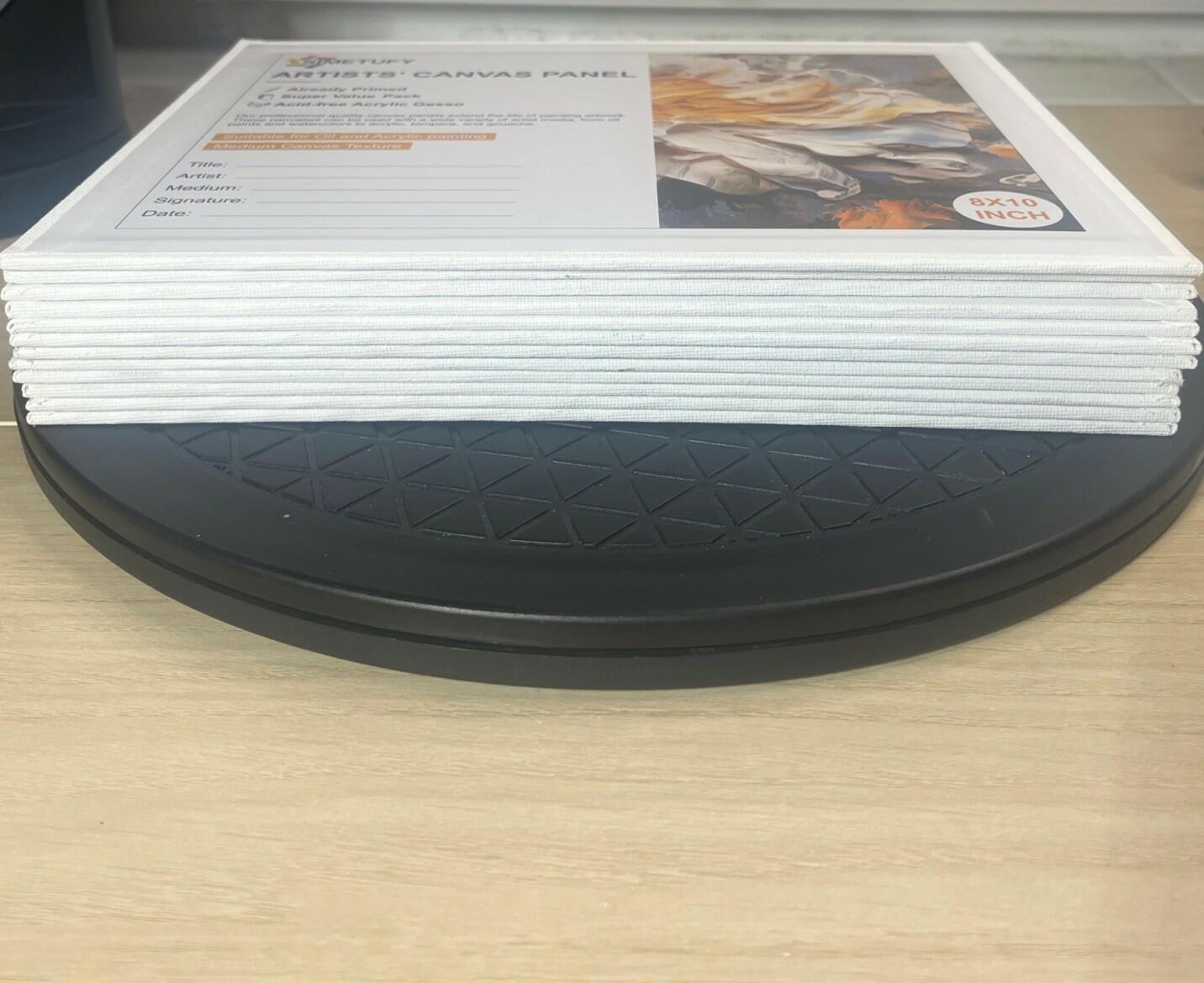 Simetufy Artists' Canvas Panel Oil Acrylic Painting 8x10in 12-Pack Primed Cotton