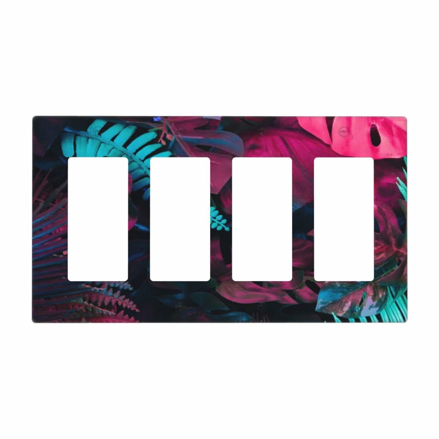 Wpshijia 4 Gang Tropical Banana Leaves Light Switch Cover Colorful PC