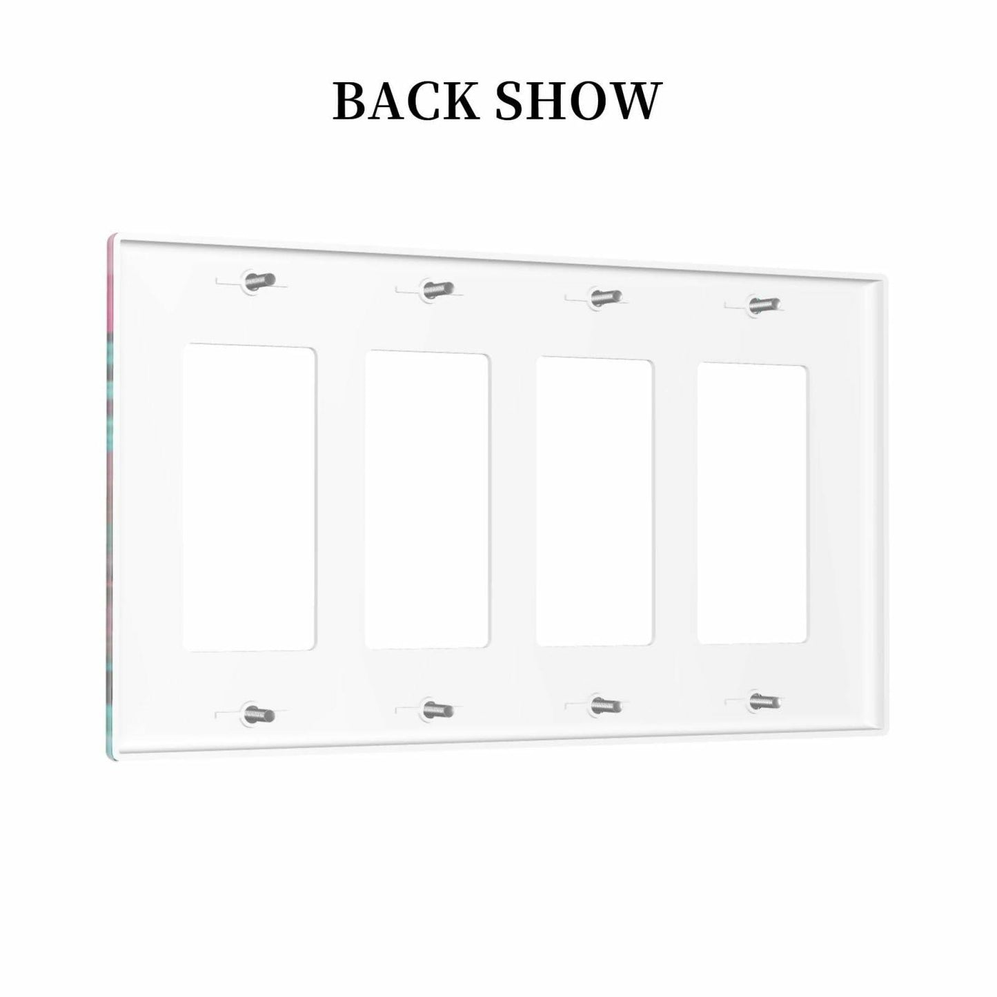 Wpshijia 4 Gang Tropical Banana Leaves Light Switch Cover Colorful PC