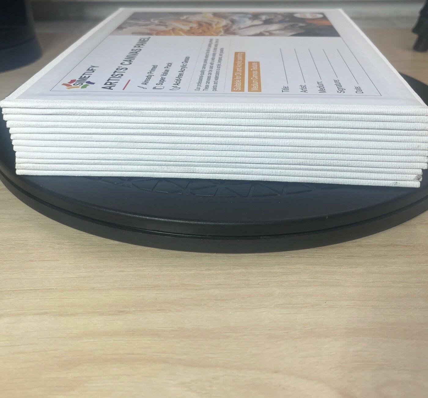 Simetufy Artists' Canvas Panel Oil Acrylic Painting 8x10in 12-Pack Primed Cotton