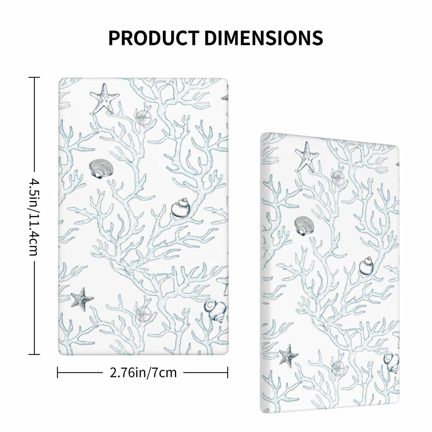 romyessen Ocean Coral Light Switch Cover Decorative Wall Plate Standard Size