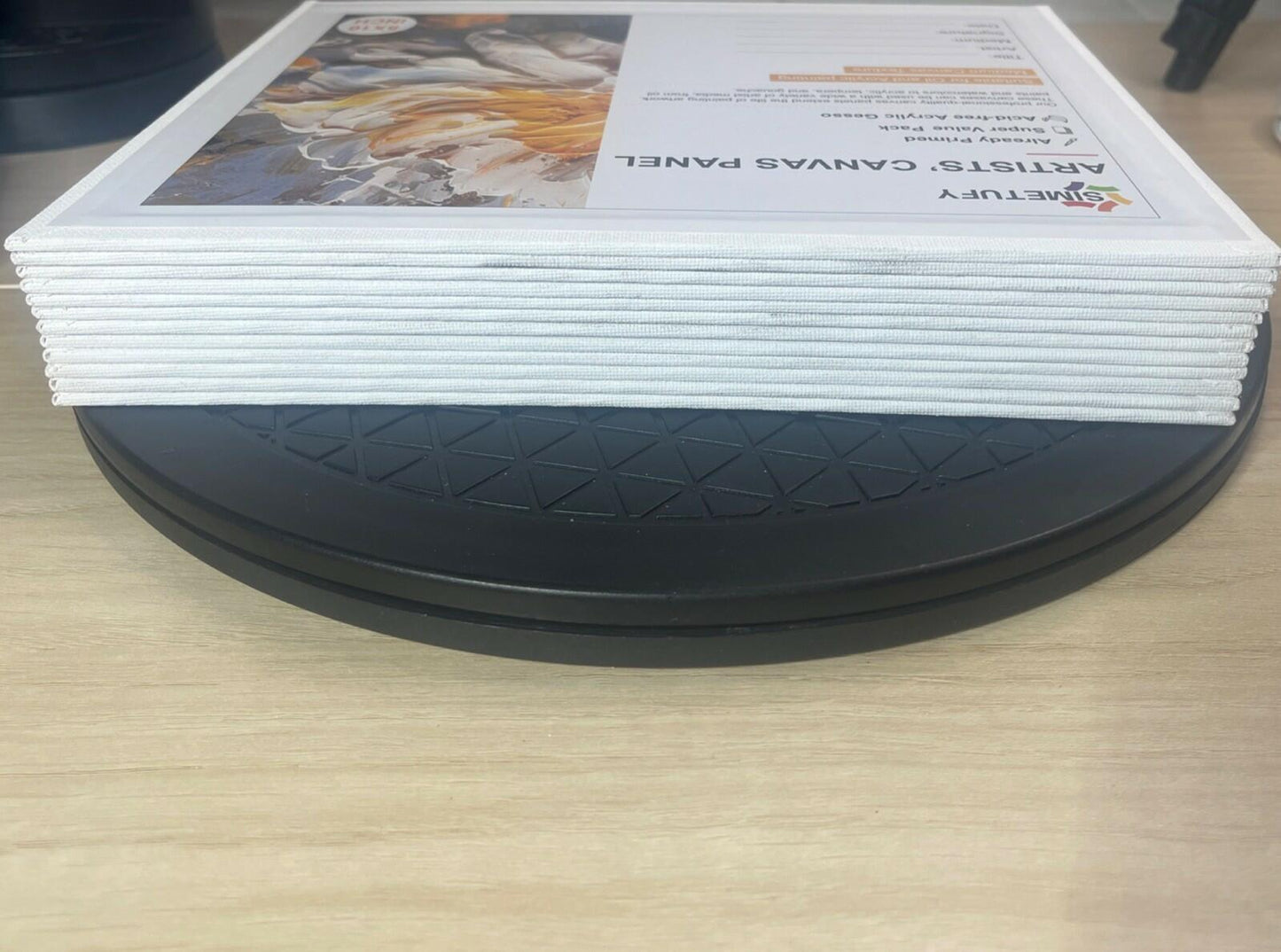 Simetufy Artists' Canvas Panel Oil Acrylic Painting 8x10in 12-Pack Primed Cotton