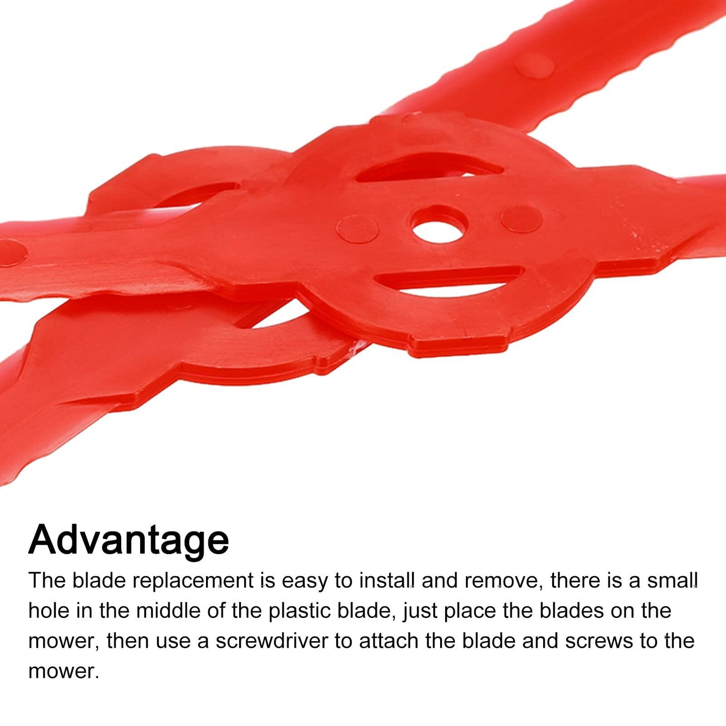 Uxcell 10pcs Plastic Trimmer Blades Replacement for Cordless Grass Cutter