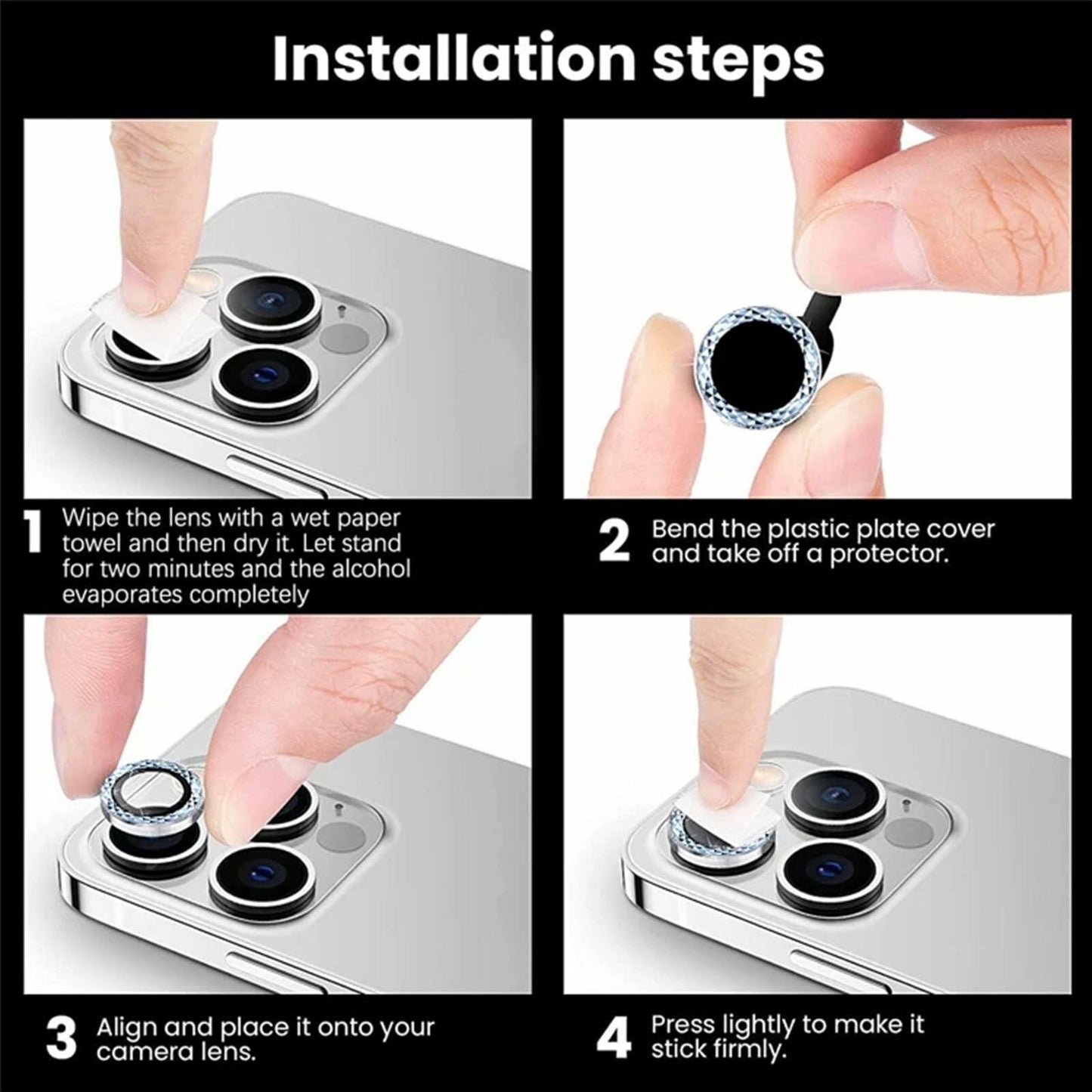 Generic Glow in The Dark iPhone 16 Plus Camera Lens Protector White