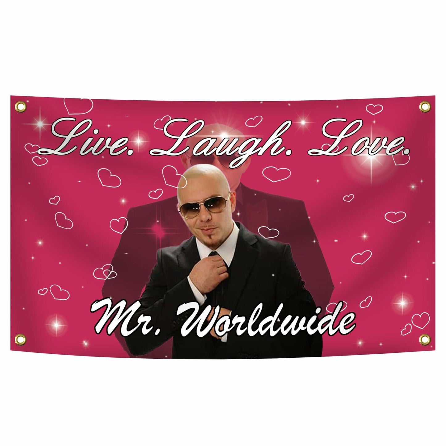 Generic Mr. Worldwidex Live Laugh Love Tapestry 3x5 FT Flag Polyester