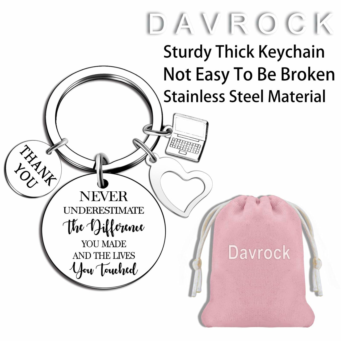 Davrock Electrical Engineering Software Engineer Keychain Silver Small