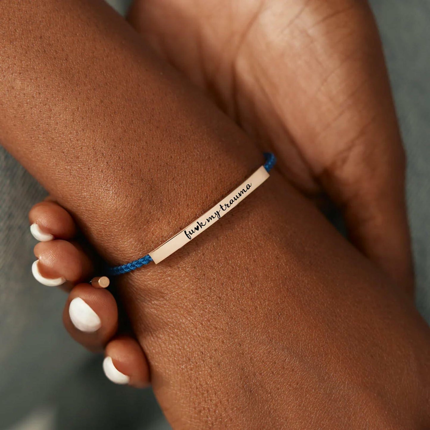 XMTYQ Black Leather Woven Bracelet Stainless Steel Pendant Black Rose Gold