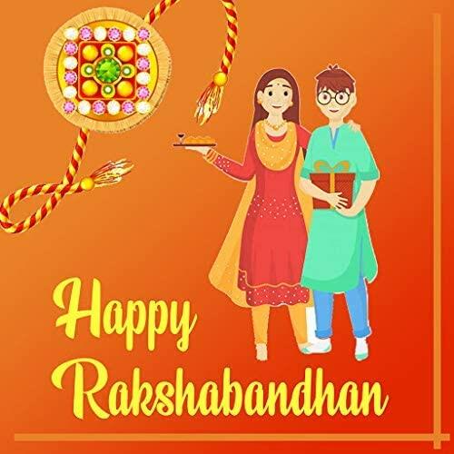 Raksha Bandhan Rakhi Set Kundan Bracelets for Brother & Bhabhi Red 2pcs