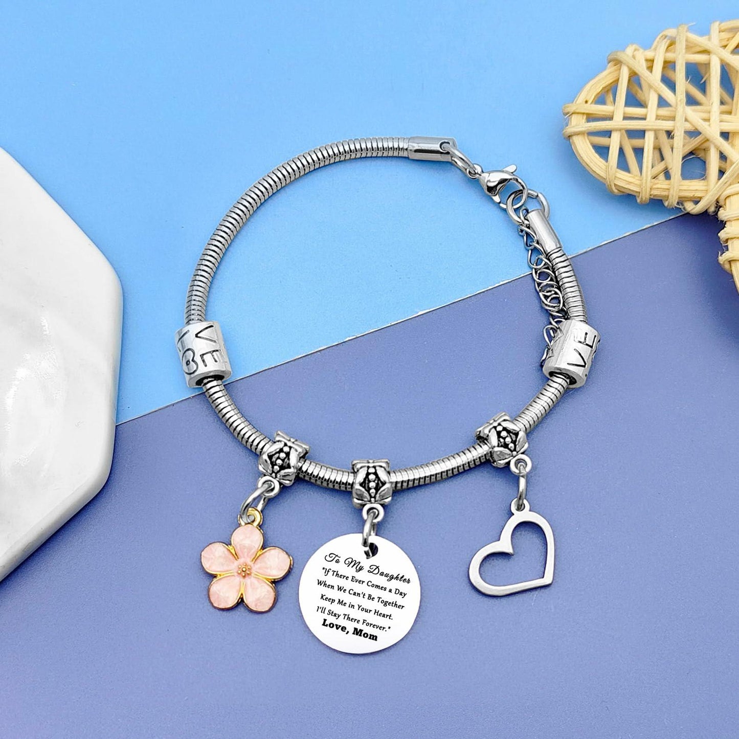 Daughter Bracelet Gift from Mom Dad Inspirational Jewelry for Women