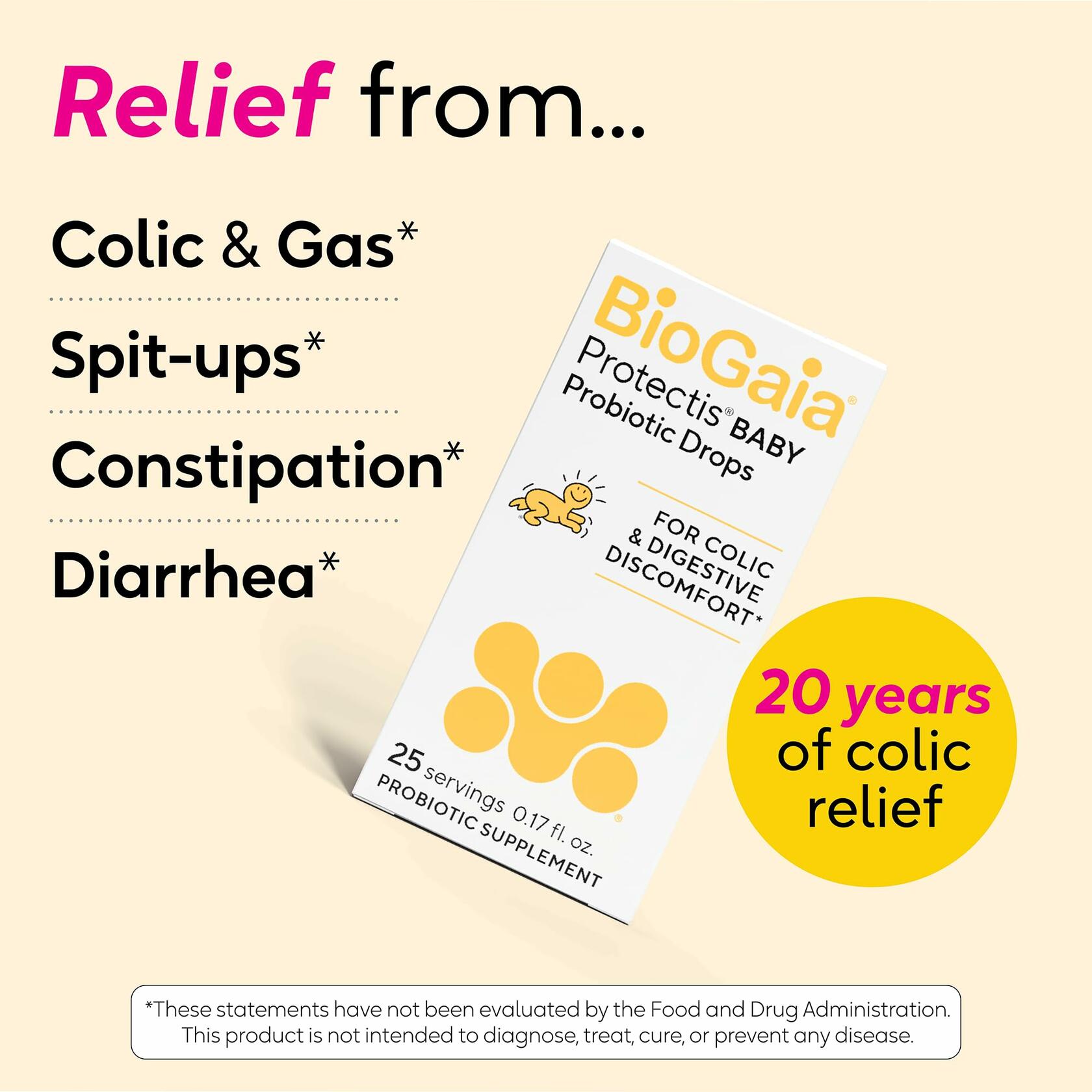BioGaia Protectis Baby Probiotic Drops 5mL Colic Gas Relief Newborn