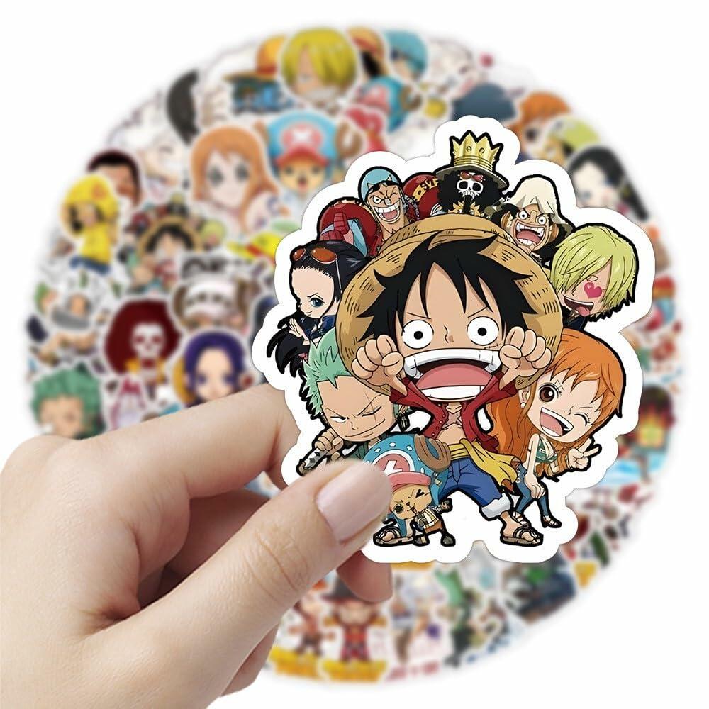 PEAK TOWN One Piece Luffy Anime Stickers 100PC Waterproof Vinyl Decals