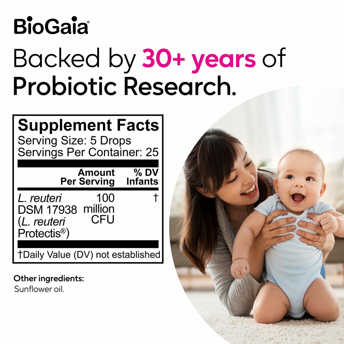 BioGaia Protectis Baby Probiotic Drops 5mL Colic Gas Relief Newborn