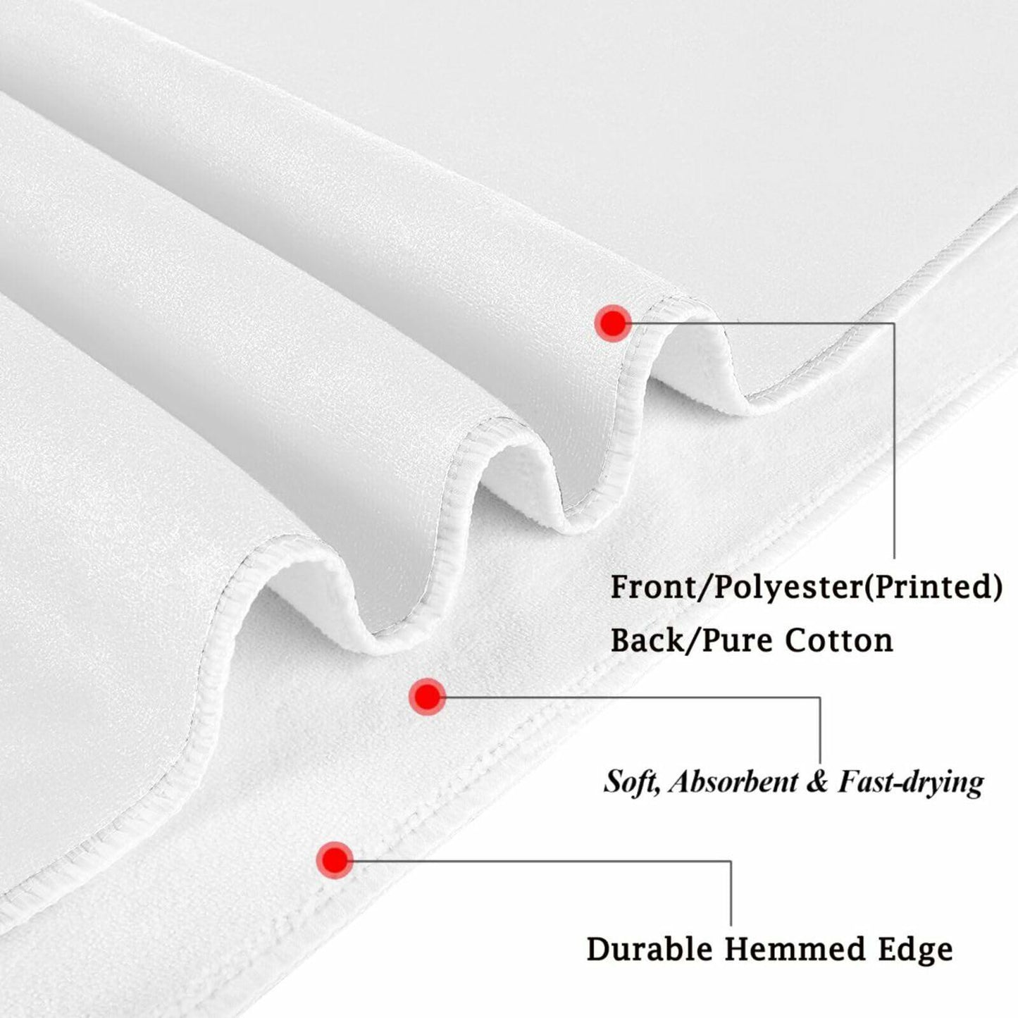 Naanle Tropical Blooming Cactus Guest Hand Towels Leaves Pattern 16x30 Inch