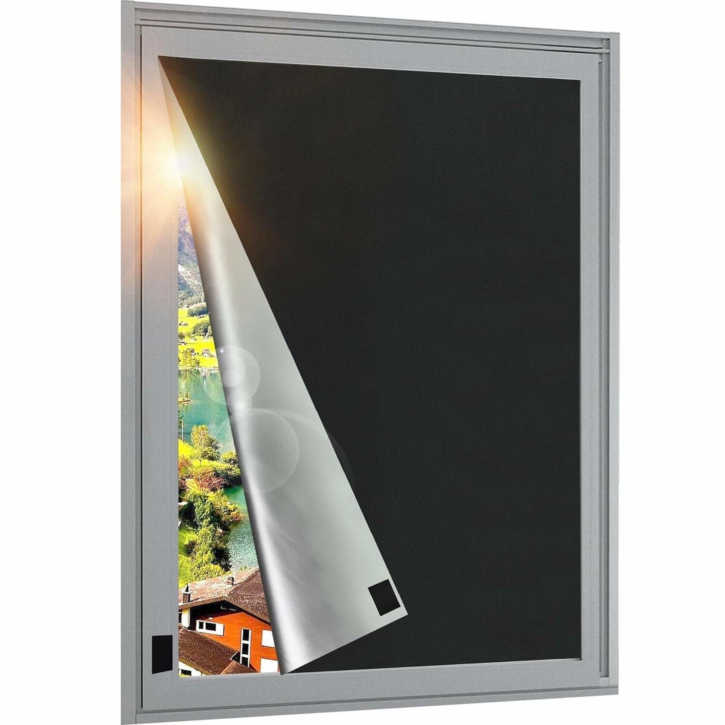 Glidea Portable Blackout Curtain No Drilling Reusable Shade for Bedroom Travel