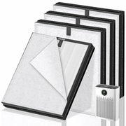 Pulluty HAP603 Replacement 3-in-1 H13 HEPA Activated Carbon Filter 4 Pack White