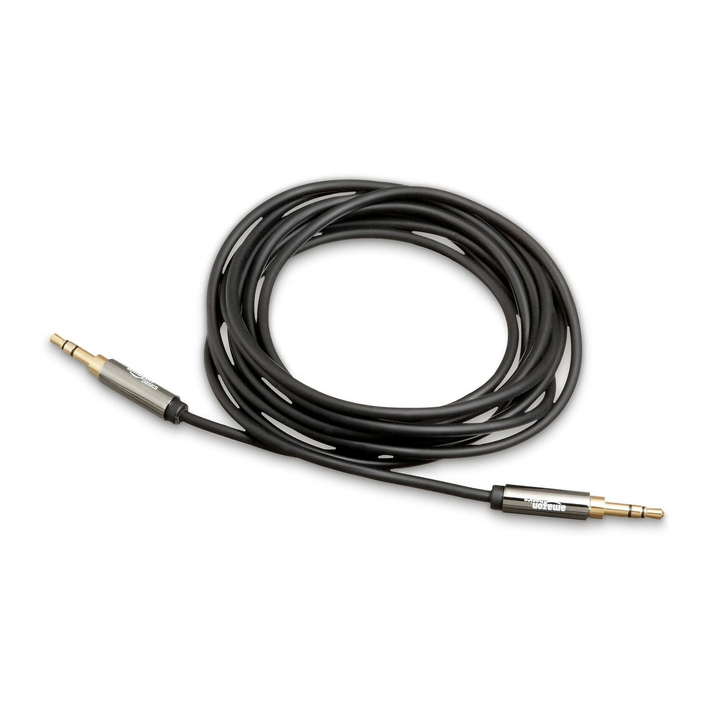 [Like New] Amazon Basics 3.5mm Auxiliary Audio Cable Gold-Plated Plugs 8ft Black