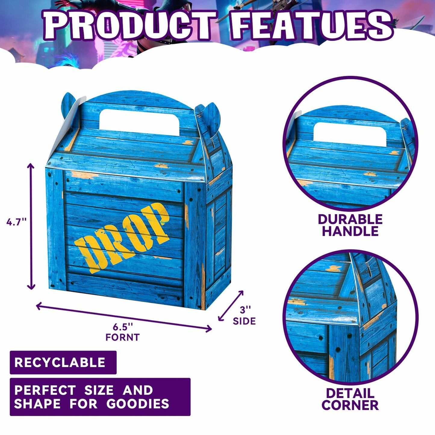 Ugoint Video Game Birthday Party Supplies 20Pcs Gift Boxes Multicolor