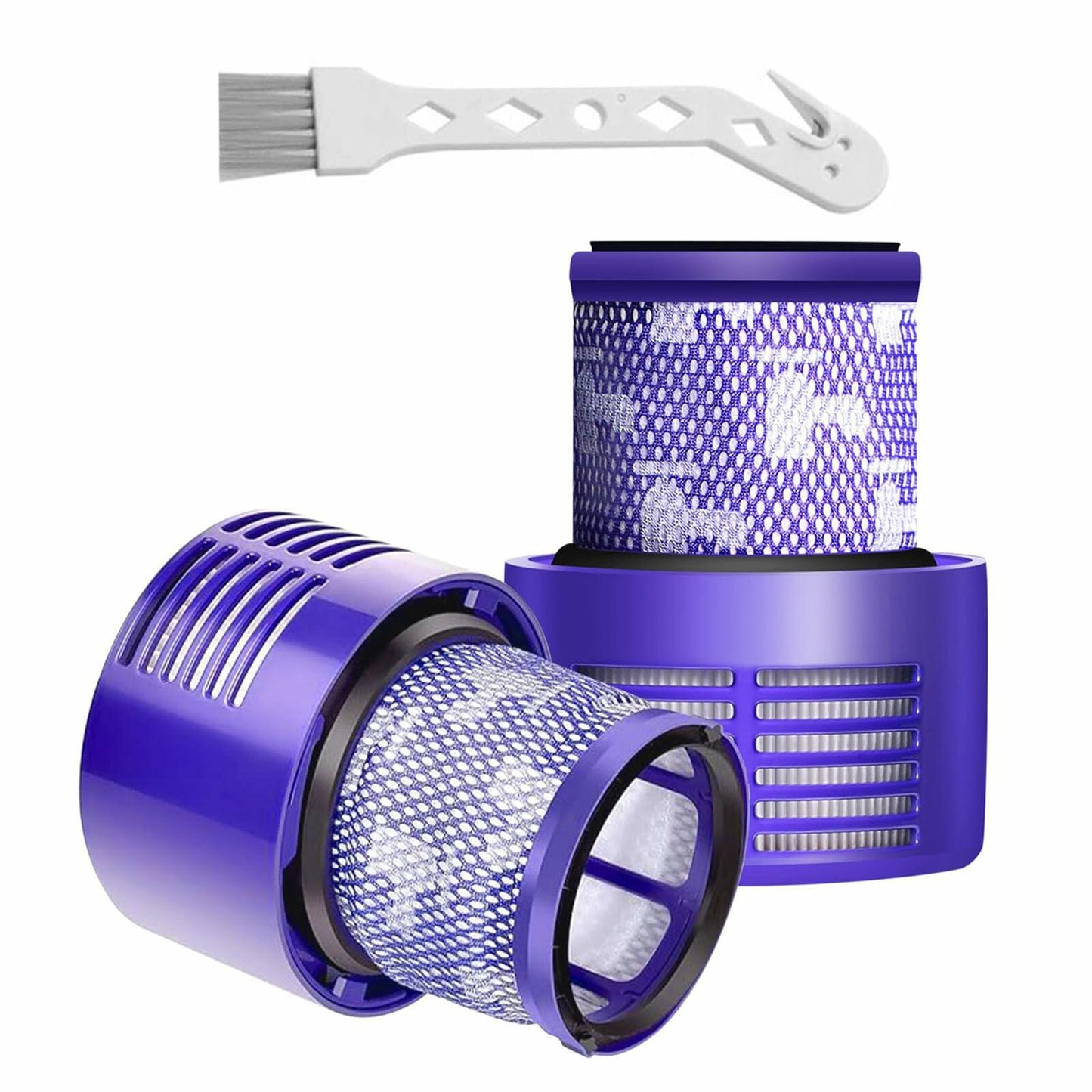 Pdoucgia Dyson V10 Vacuum Cleaner Filter Replacement 2 Pack + Brush