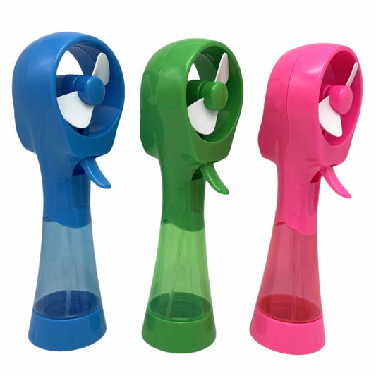 Keaid Deluxe Handheld Battery Powered Water Misting Fan 3 Pack Blue/Green/Pink