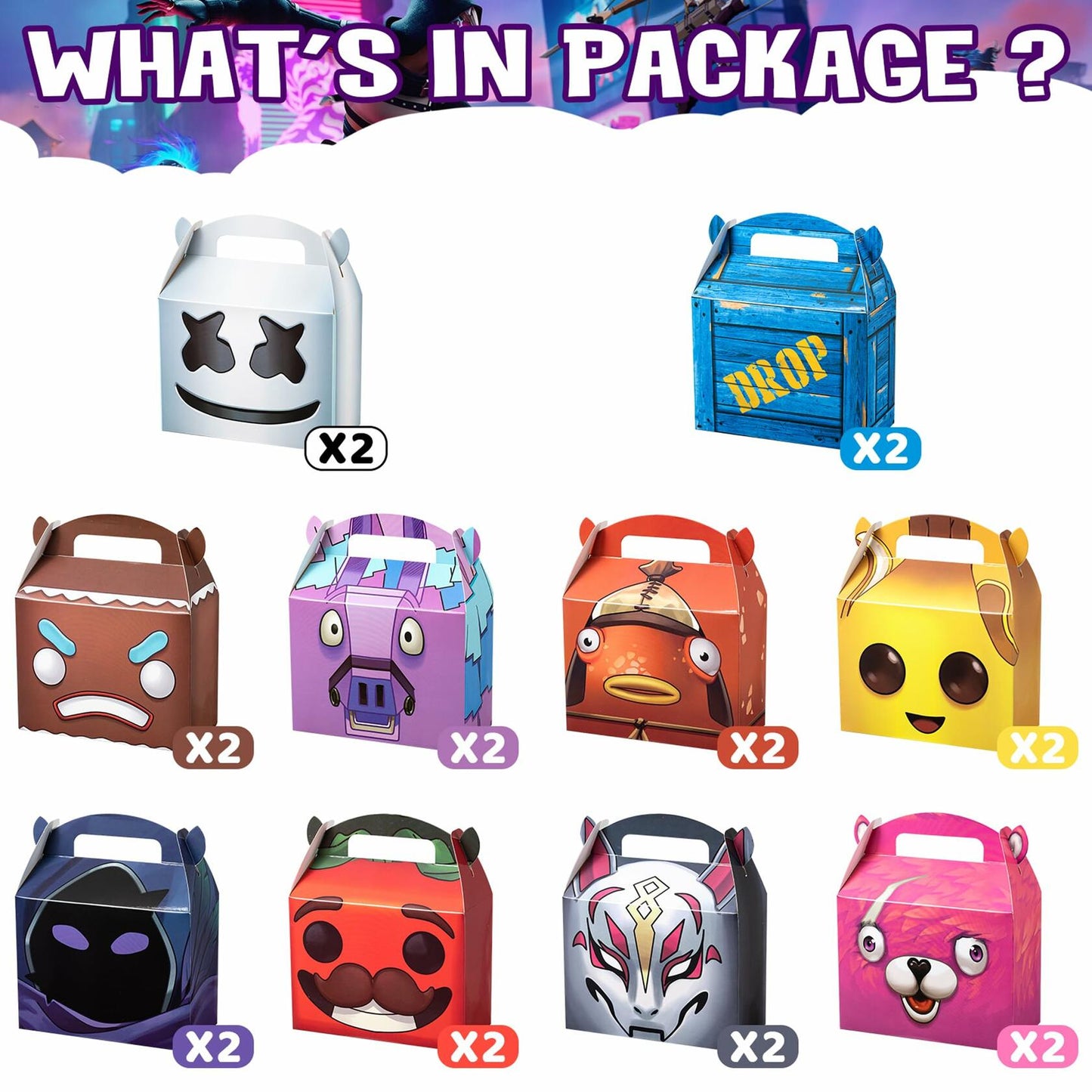 Ugoint Video Game Birthday Party Supplies 20Pcs Gift Boxes Multicolor