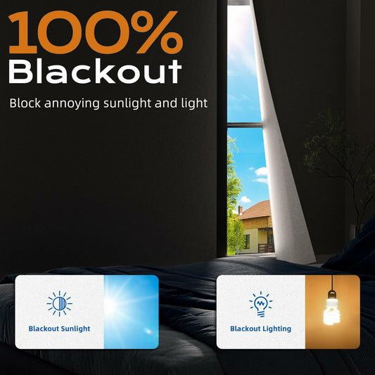 Glidea Portable Blackout Curtain No Drilling Reusable Shade for Bedroom Travel