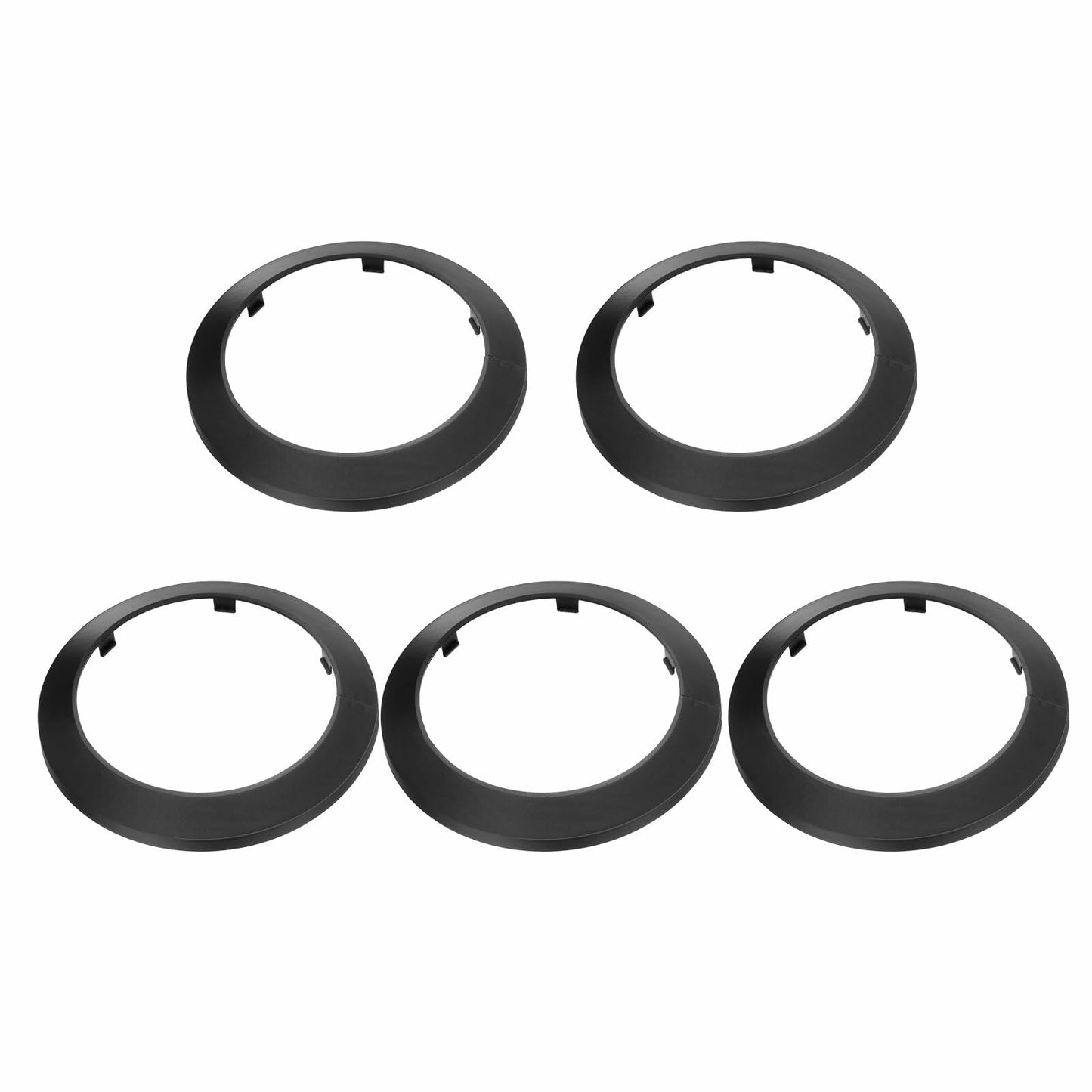 uxcell 5PCS Pipe Cover Decor 4.3in PP Plastic Flange Escutcheon Black