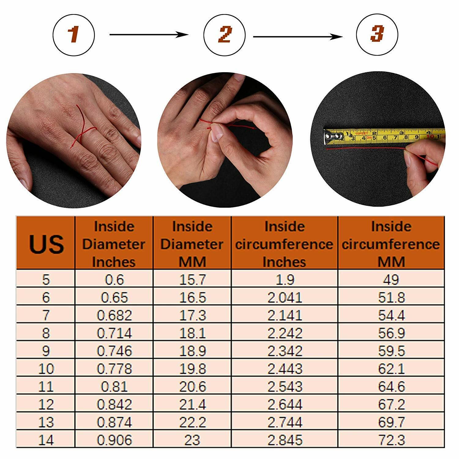 Udolfly Titanium Steel Womens Fidget Spinner Ring Silver Black Size 8