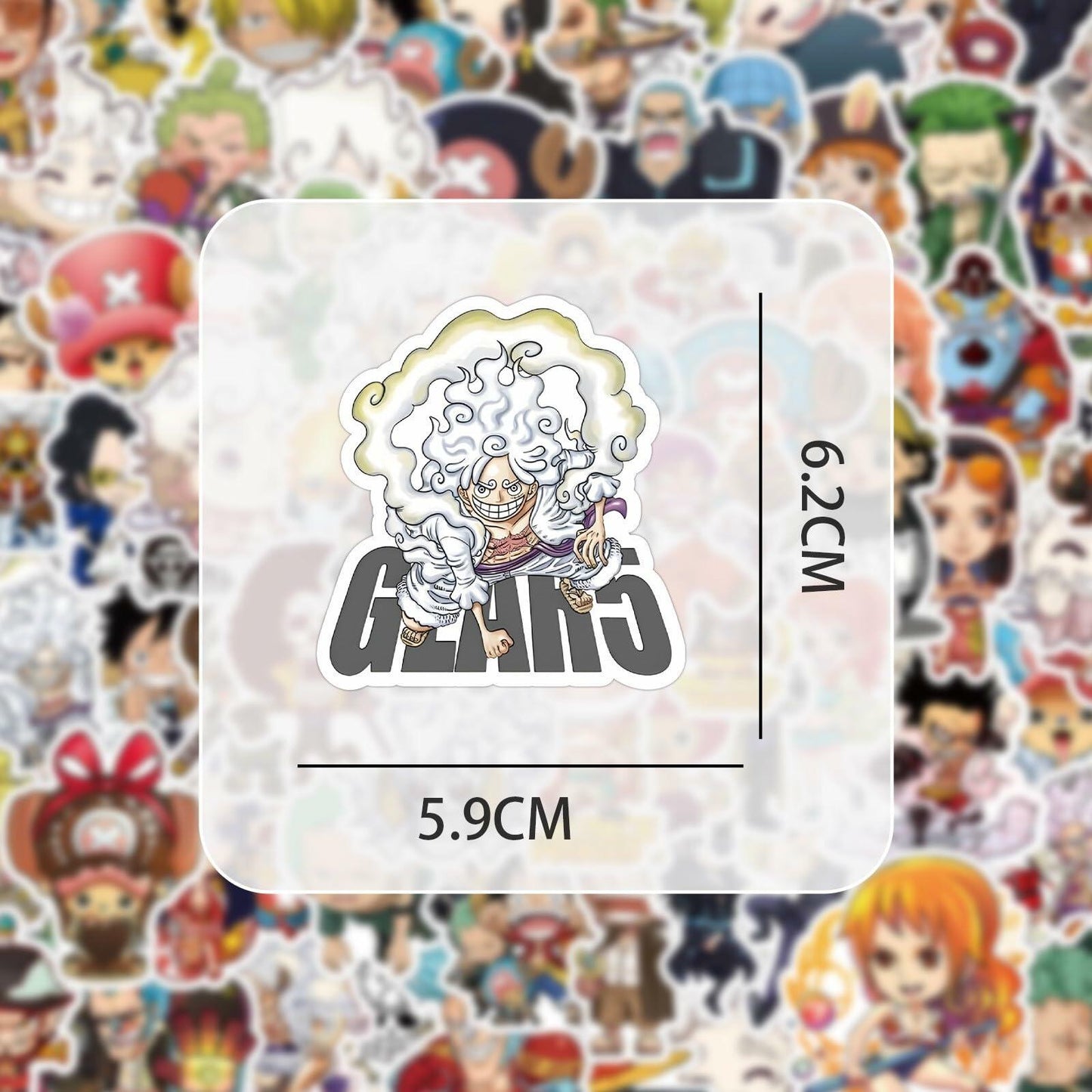 PEAK TOWN One Piece Luffy Anime Stickers 100PC Waterproof Vinyl Decals