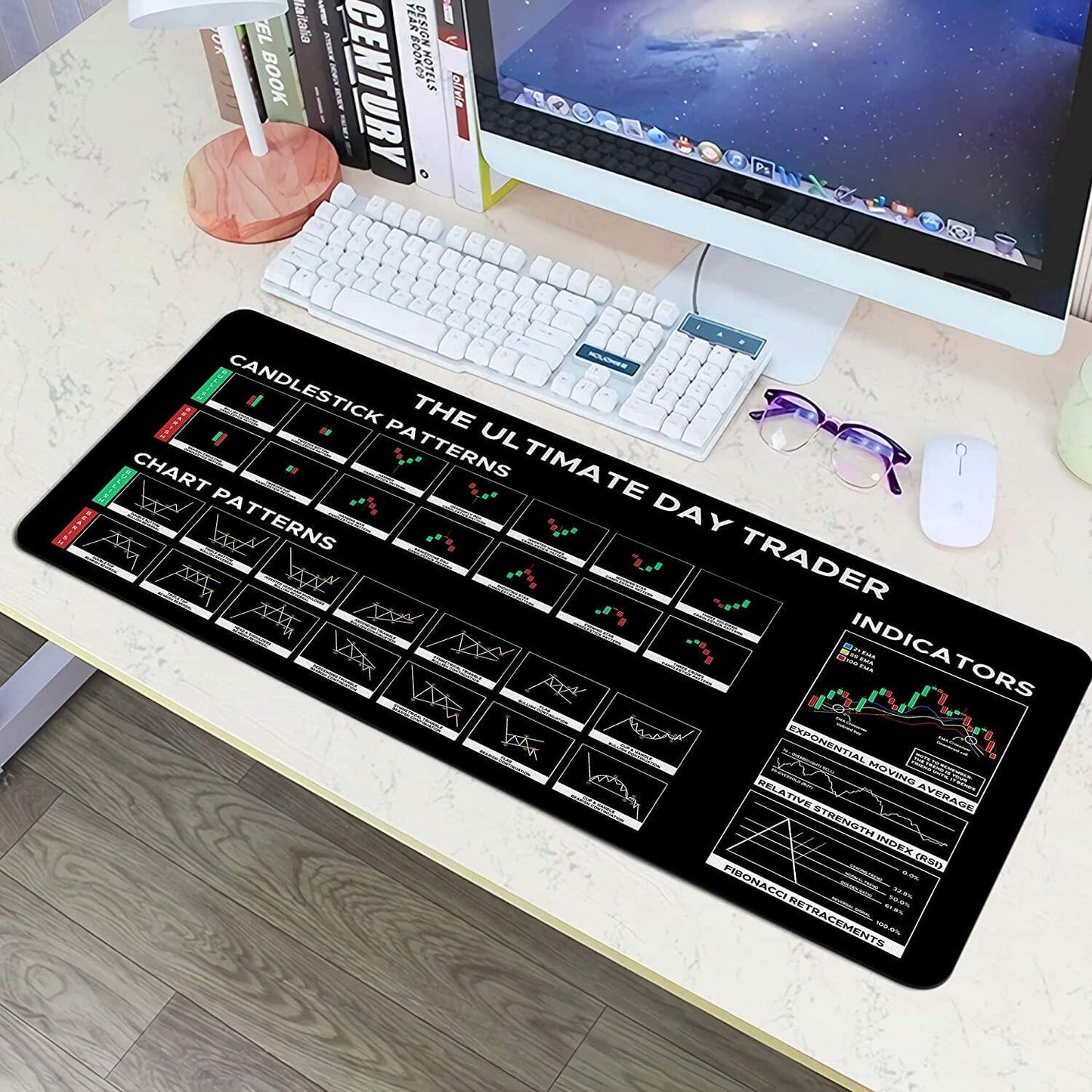 Designfullprint Stock Market Day Trader Crypto Investor Mouse Mat Large Cloth 2