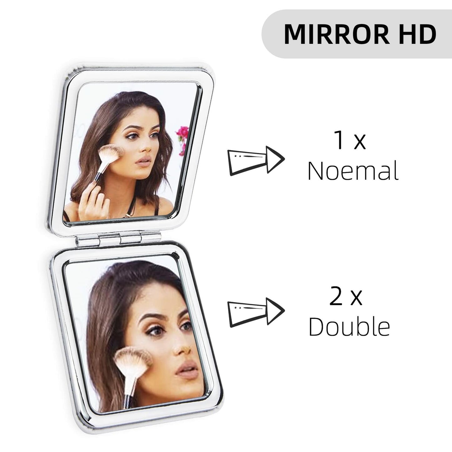 Gtizry To My Daughter PU Leather Compact Makeup Mirror Double-Sided Jz Color
