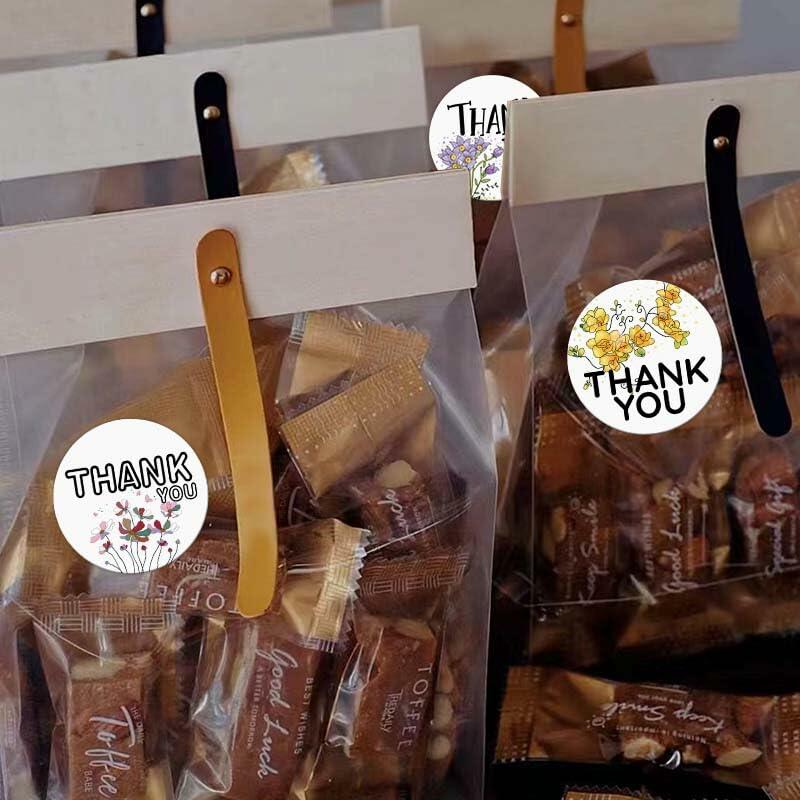 DNYMJBO 500 PCS Thank You Stickers 10 Floral Designs 1 Inch #A243