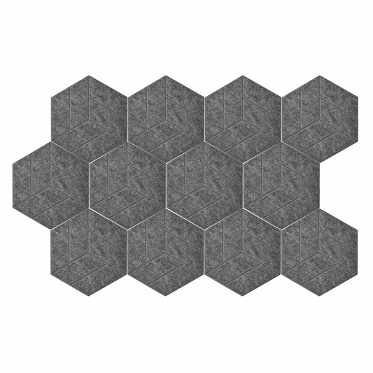 PATIKIL 12 Pack Acoustic Panels 12"x10" Self Adhesive Soundproof Wall Tiles
