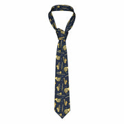 Yrassio Musical Instruments Tie Trumpet Saxophone Novelty Skinny Necktie