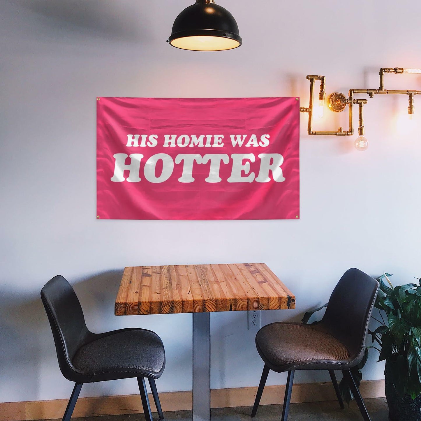 BanBE Fun His Homie Was Hotter Tapestry 3x5 ft Red Polyester Indoor Outdoor