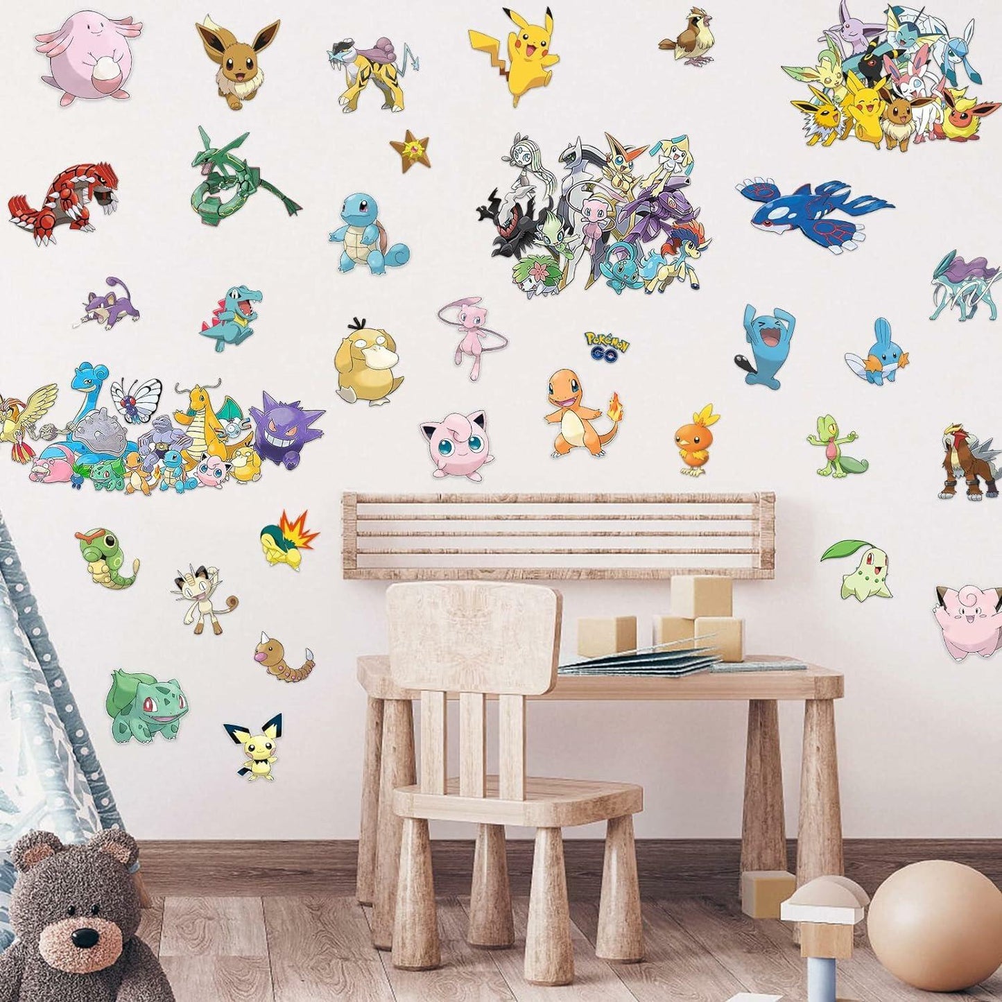 YANEALE Anime Wall Decals 36 Pcs Large Waterproof Removable Cartoon B Stickers