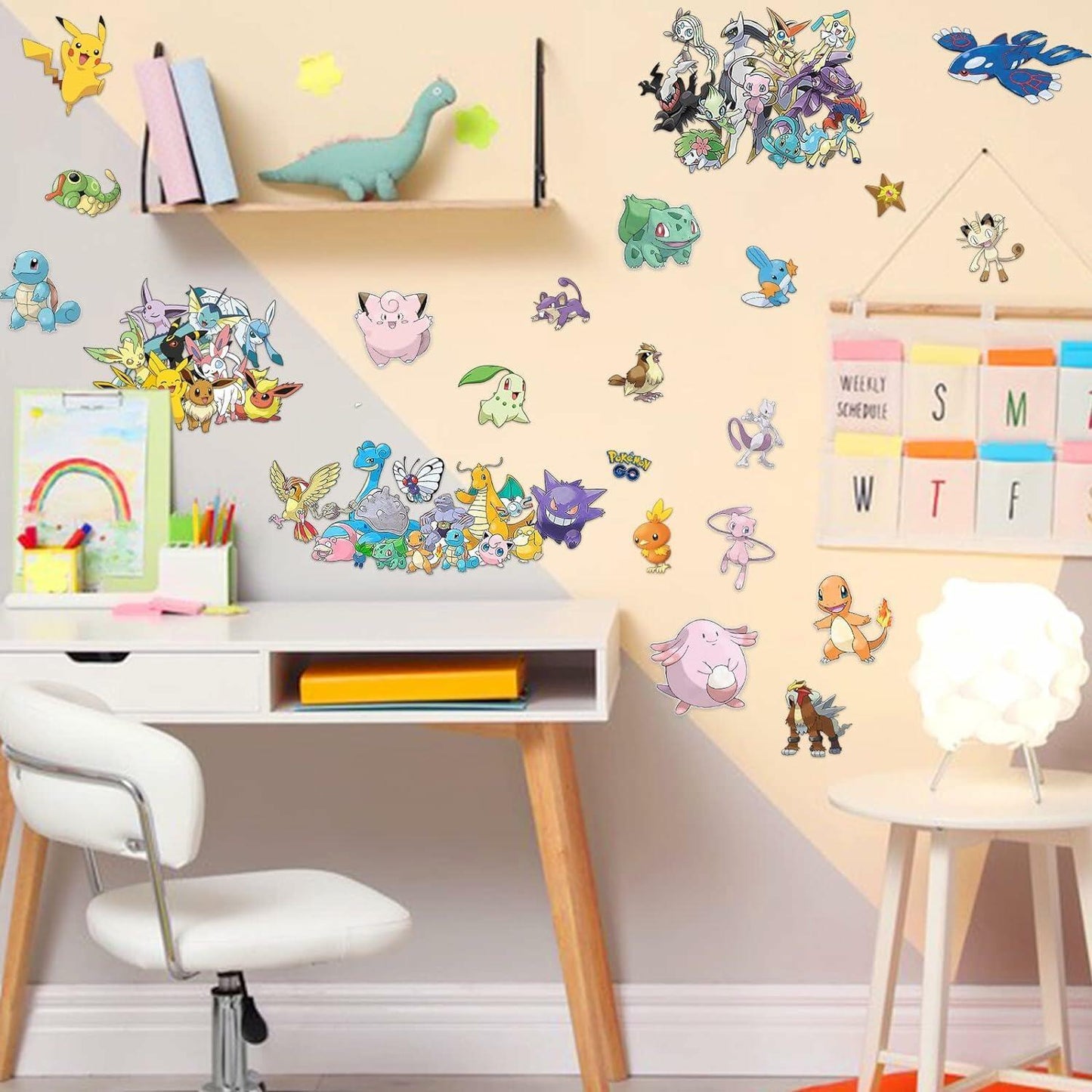 YANEALE Anime Wall Decals 36 Pcs Large Waterproof Removable Cartoon B Stickers