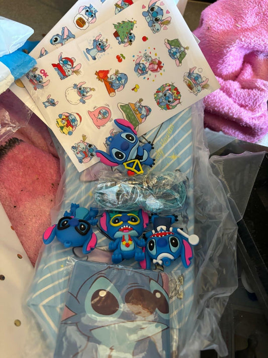 LOYEJEGL Foldable Travel Cosmetic Makeup Bag Blue PU