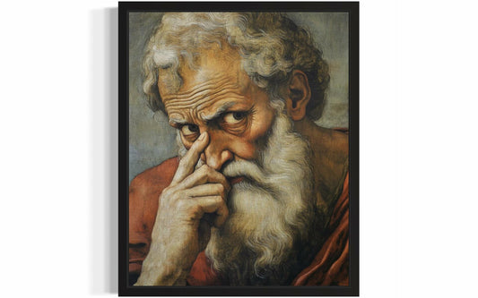 Aj decor Michelangelo Bathroom Wall Art Print Poster 8x10 Unframed