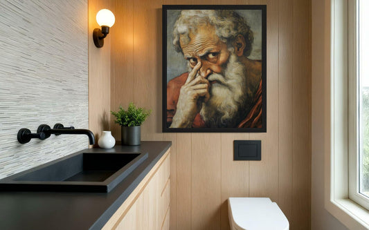 Aj decor Michelangelo Bathroom Wall Art Print Poster 8x10 Unframed