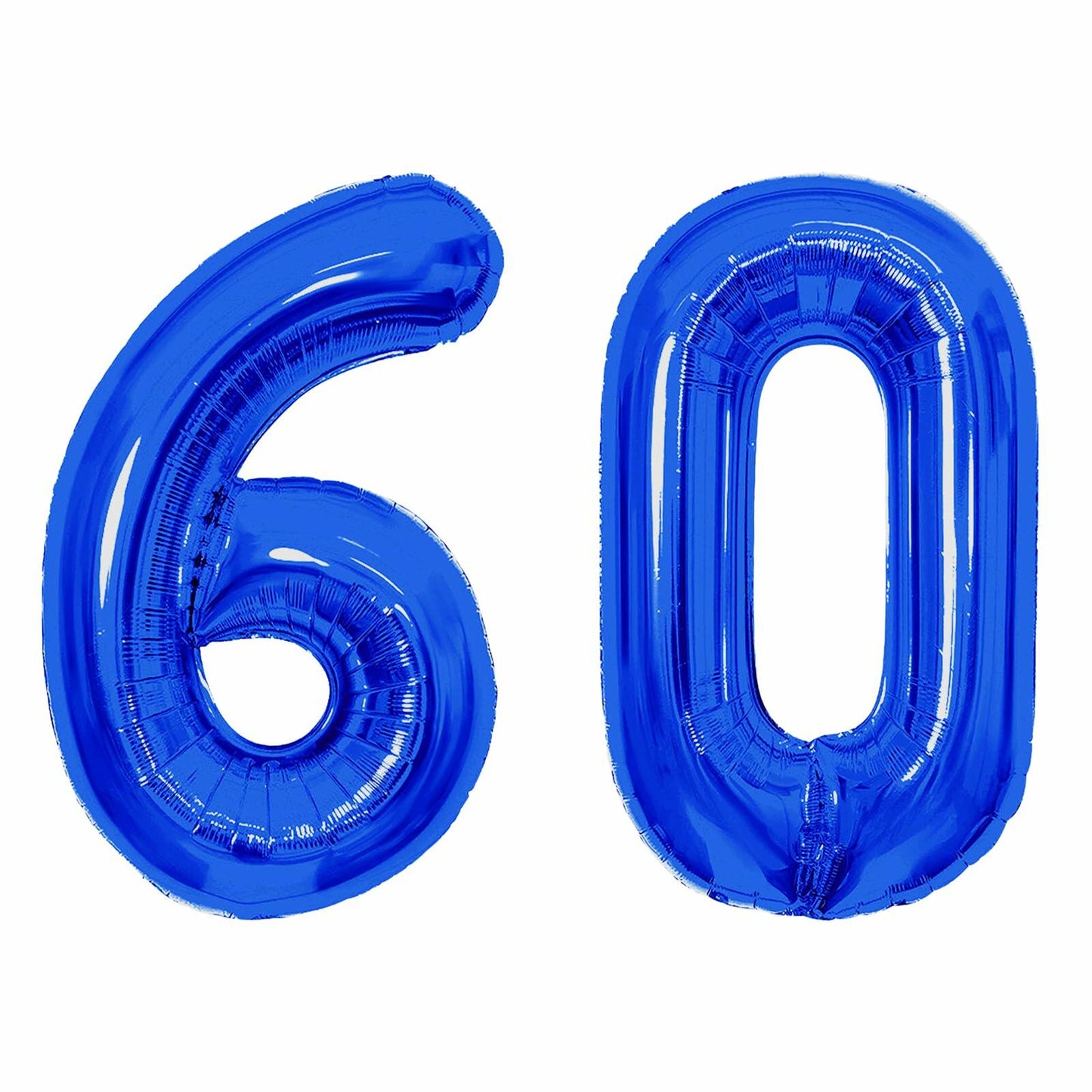 SINBEE 40 Inch Navy Blue 60 Number Jumbo Mylar Foil Balloon 2 Pack