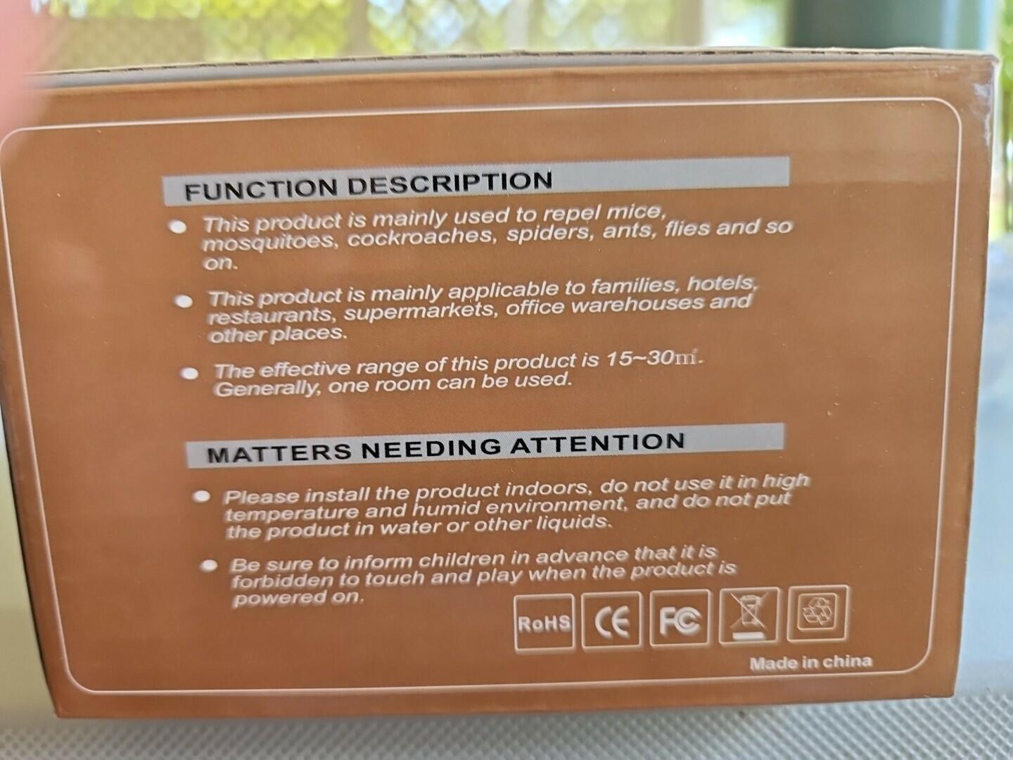 Unbranded Electronic Ultrasonic Rodent Pest Repeller 6 Pack White Indoor