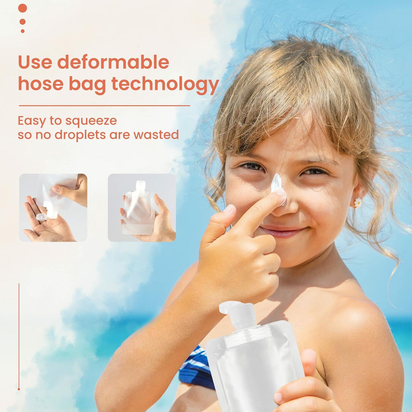 YAIKOAI 10 Pack 100ML Refillable Squeeze Pouches Matte Translucent Travel