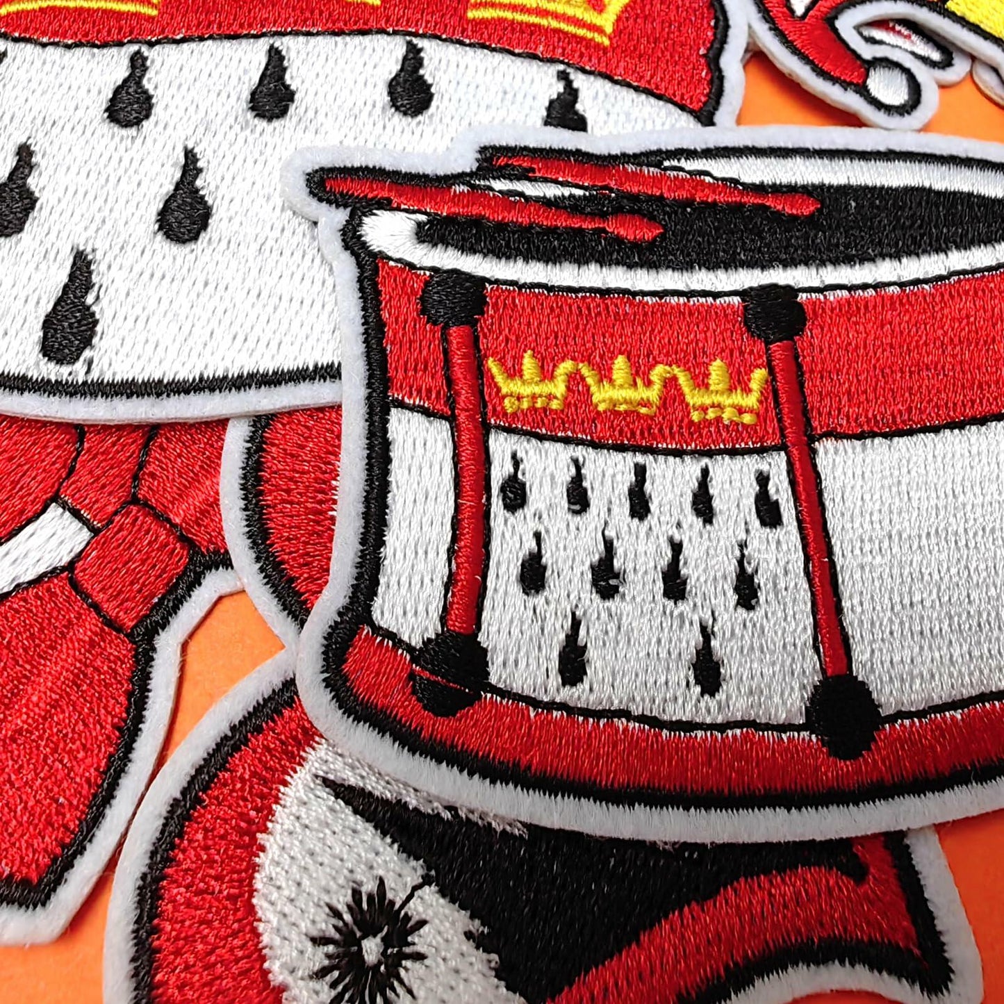 HEYTRCO 9PCS Clown Costume Iron-On Patches Set Red Mardi Gras