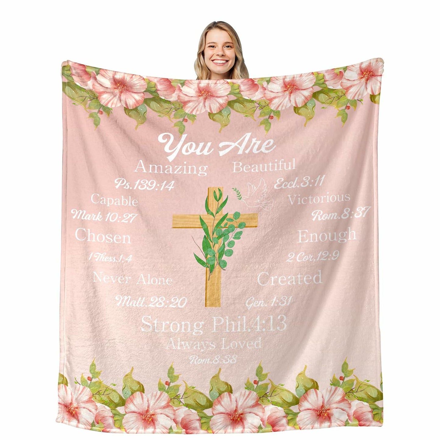 Christian Religious Blanket Baptism Confirmation First Communion 50x60