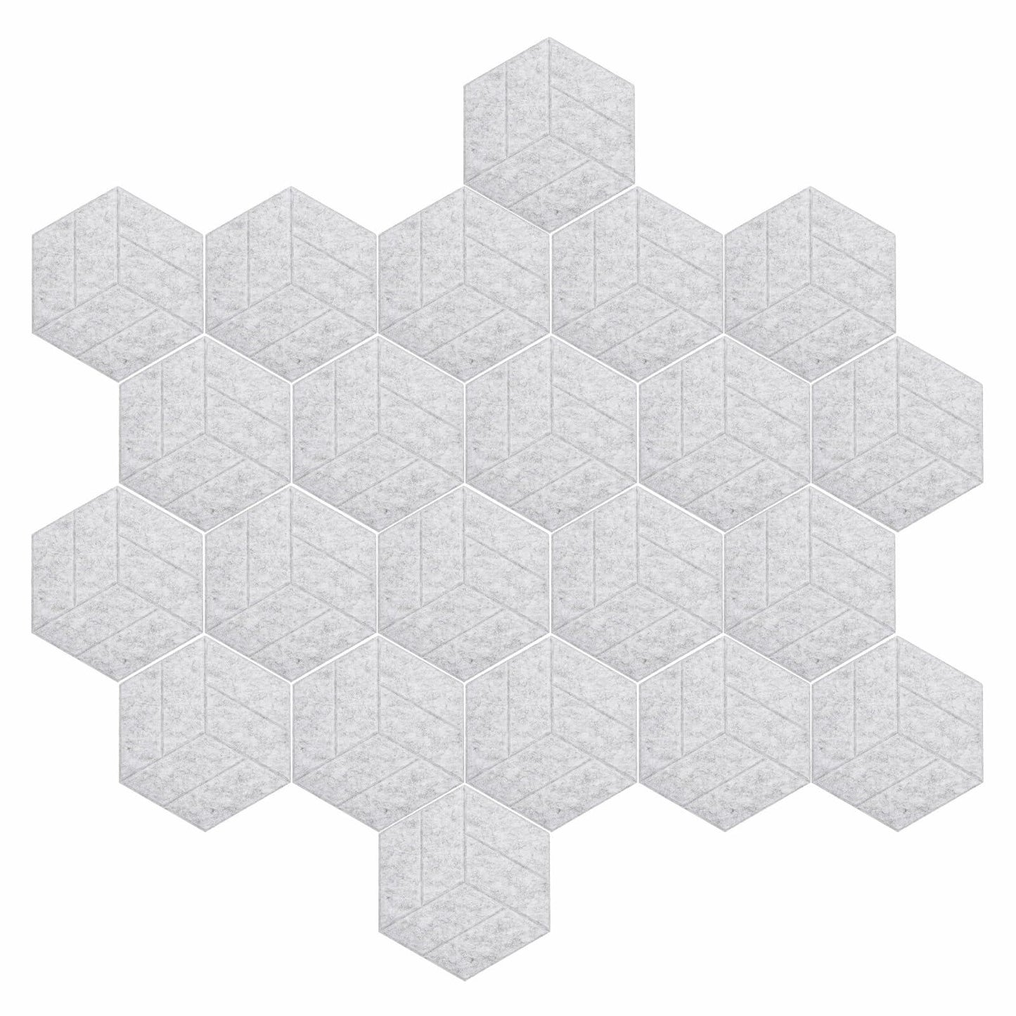PATIKIL Acoustic Panels 12x10in 22 Pack Hexagon Felt Soundproof Gray