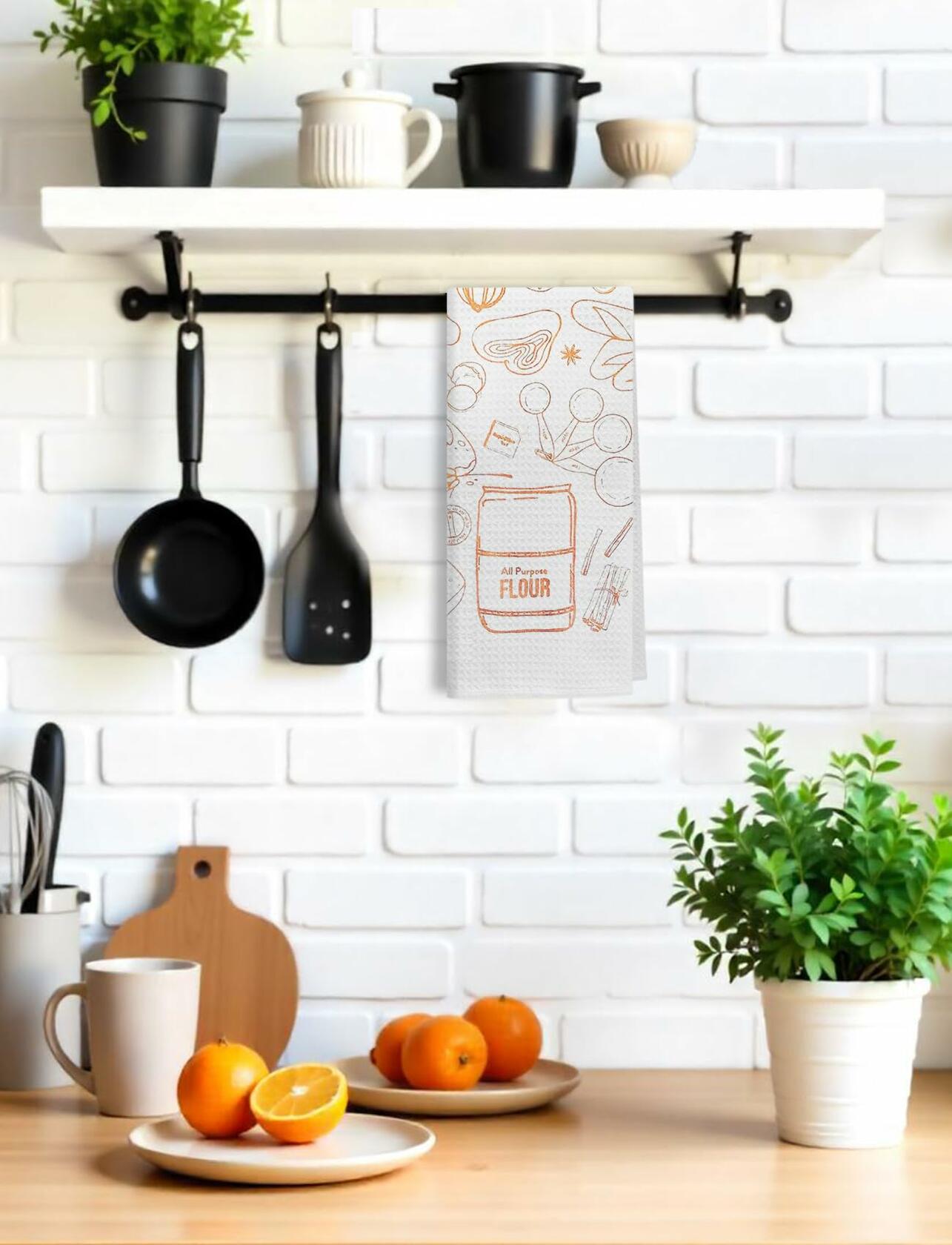 XUNLURY Baking Kitchen Towels Tea Towels Color-04 16x24 Inch